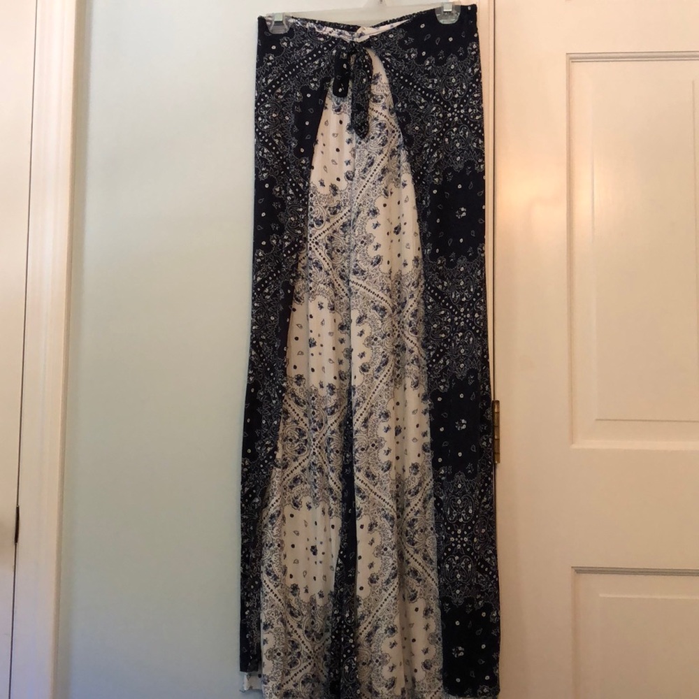 Flowy split leg pants